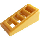 LEGO Pearl Gold Slope 1 x 2 x 0.7 (18°) with Grille (61409)