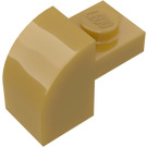 LEGO Or perlé Pente 1 x 2 x 1.3 Incurvé avec assiette (6091 / 32807)