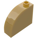 LEGO Parelmoer goud Helling 1 x 3 x 2 Gebogen (33243)