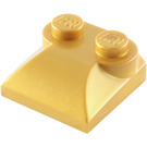 LEGO Pearl Gold Slope 2 x 2 Curved with Curved End (47457)