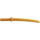 LEGO Pearl Gold Sword with Square Guard and Capped Pommel (Shamshir) (21459)