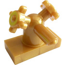 LEGO Pearl Gold Tap 1 x 2 with Two Handles (Small Handles) (13770 / 28920)