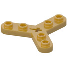 LEGO Perlgold Technic Rotor 3 Klinge mit 6 Bolzen (32125 / 51138)