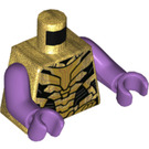 LEGO Oro perlato Thanos con Oro perlato Abito e Casco Minifigure Busto (973 / 76382)