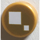 LEGO Pearl Gold Tile 1 x 1 Round with BrickHeadz Eye (35380)