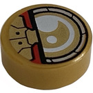 LEGO Parelmoer goud Tegel 1 x 1 Rond met Gold Oog (35380 / 105489)