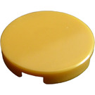 LEGO Pearl Gold Tile 2 x 2 Round with Bottom Stud Holder (14769)