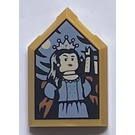 LEGO Tile 2 x 3 Pentagonal with Rowena Ravenclaw Portrait (22385)