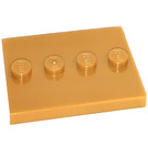 LEGO Perlgold Fliese 3 x 4 mit Vier Noppen (17836 / 88646)