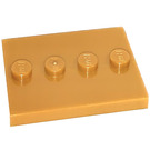 LEGO Pearl Gold Tile 3 x 4 with Four Studs (17836 / 88646)