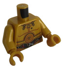 LEGO Parelmoer goud Torso C-3PO met Rood en Wit Wires Patroon (973 / 76382)