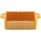 LEGO Parelmoer Goud Treasure Chest Onderzijde met slots aan de achterkant (4738 / 54195)
