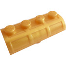 LEGO Parelmoer Goud Treasure Chest Deksel 2 x 4 met dik scharnier (4739 / 29336)
