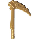 LEGO Pearl Gold Weapon Sickle, Dragon Head