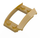 LEGO Oro perlato Cuneo 4 x 3 Curvo con 2 x 2 Ritaglio (47755)