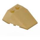 LEGO Pearl Gold Wedge 4 x 4 Triple with Stud Notches (48933)