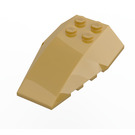 LEGO Parelmoer Goud Wig 6 x 4 Drievoudig Gebogen (43712)