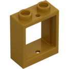 LEGO Pearl Gold Window Frame 1 x 2 x 2 (60592 / 79128)