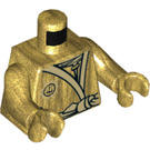 LEGO Perlgold Zane - Golden mit Wrap Minifigur Torso (973 / 76382)