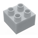 LEGO Pearl Light Gray Duplo Brick 2 x 2 (3437 / 89461)