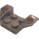 LEGO Pearl Light Gray Mudguard Plate 2 x 2 with Flared Wheel Arches with Dots and Lines (41854 / 43550)