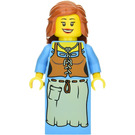 LEGO Peasant Smiling med Mörk Orange Hår Minifigur