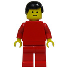 LEGO Person i Rød Clothing med Svart Kort hår Minifigur