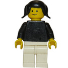 LEGO Person con Negro Parte superior y Negro Pelo con Pigtails Minifigura