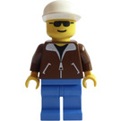 LEGO Person with Brown Jacket, White Cap Minifigure