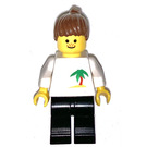 LEGO Person with Freckles and Brown Hair with Ponytail Minifigure