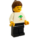 LEGO Person with Freckles and Brown Hair with Ponytail Minifigure