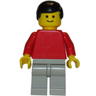 LEGO Person med Grå Ben og Sort Kort hår Minifigur