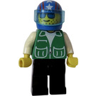 LEGO Person with Green Jacket with Blue Helmet with Stars Minifigure