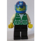 LEGO Person met Groen Jasje met Blauw Helm met Sterren Minifiguur