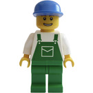 LEGO Person with Green Overalls and Blue Cap Minifigure