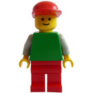 LEGO Person with Green Top and Red Hat Minifigure