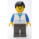 LEGO Person with White Suit with 2 Pockets, Black Hair Minifigure