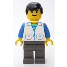 LEGO Person avec Blanc Costume avec 2 Pockets, Noir Cheveux Minifigurine