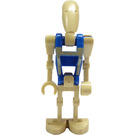 LEGO Pilot Battle Droid med Blå Torso med Beige Insignia og Lige Arm Minifigur