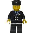 LEGO Pilot med Svart Ben og Svart Hatt Minifigur