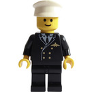 LEGO Pilot with Black Legs, White Hat Minifigure