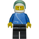 LEGO Pilot met Blauw en Zipper Wit Helm minifiguur