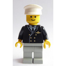 LEGO Pilot with Light Gray Legs and White Hat Minifigure