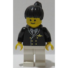 LEGO Pilot with White Legs and Black Ponytail Hair Minifigure