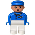 LEGO Pilot with White Legs Duplo Figure
