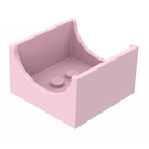 LEGO Pink Container Box 4 x 4 x 2 with Hollowed-Out Semi-Circle (4461)