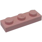 LEGO Lyserød Plade 1 x 3 (3623)