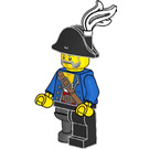 LEGO Pirate Captain - Pearl Dark Gray Peg Leg Minifigure