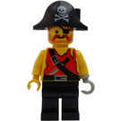 LEGO Pirate avec Crochet et Bicorne avec blanc Skull et Bones Figurine