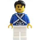 LEGO Pirates Chess Bluecoat Soldier with Cheek Lines and Black Tousled Hair Minifigure